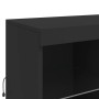 Credenza con Luci LED Nera 283x37x100 cm