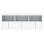 Credenza con Luci LED Bianca 181,5x37x67 cm