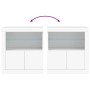 Credenza con Luci LED Bianca 60,5x37x67 cm