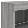 Credenza con Luci LED Grigio Sonoma 81x37x67 cm