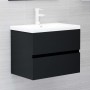 Set Mobili da Bagno Nero in Truciolato