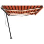 Tenda da Sole Retrattile Manuale LED 600x300 cm Arancio Marrone