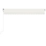 Tenda Automatica con Sensore Vento e LED 400x350 cm Crema