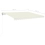 Tenda Automatica con Sensore Vento e LED 400x350 cm Crema