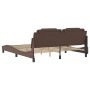 Giroletto con Luci LED Marrone 180x200 cm in Similpelle
