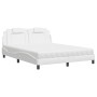 Letto con Materasso Bianco 160x200 cm in Similpelle