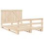 Giroletto con Testiera 160x200 cm in Legno Massello di Pino