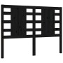 Giroletto con Testiera Nero 140x190 cm in Legno Massello