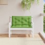 Cuscini Panca Giardino 2pz Verde Mélange 100x50x7cm Tessuto