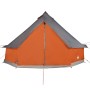 Tenda Familiare Tipi 8 Persone Grigia e Arancione Impermeabile