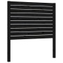 Giroletto con Testiera Nero 90x200 cm in Legno Massello