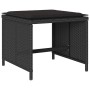 Set da Pranzo da Giardino 11 pz con Cuscini in Polyrattan Nero