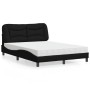 Letto con Materasso Nero 120x200 cm in Tessuto