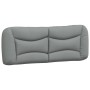 Letto con Materasso Grigio Chiaro 140x200cm Tessuto