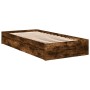 Giroletto con Cassetti Rovere Fumo 75x190 cm Legno Multistrato