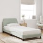 Letto con Materasso Grigio Chiaro 80x200 cm in Velluto