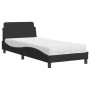 Letto con Materasso Nero 80x200 cm in Velluto