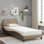 Letto con Materasso Cappuccino 90x190 cm Similpelle