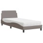 Letto con Materasso Tortora 90x200 cm in Tessuto