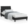 Letto con Materasso Nero 90x200 cm in Velluto