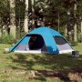 Tenda da Campeggio a Cupola per 4 Persone Blu Impermeabile