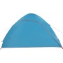 Tenda da Campeggio a Cupola per 4 Persone Blu Impermeabile