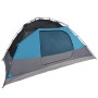 Tenda da Campeggio a Cupola per 4 Persone Blu Impermeabile