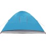 Tenda da Campeggio a Cupola per 4 Persone Blu Impermeabile