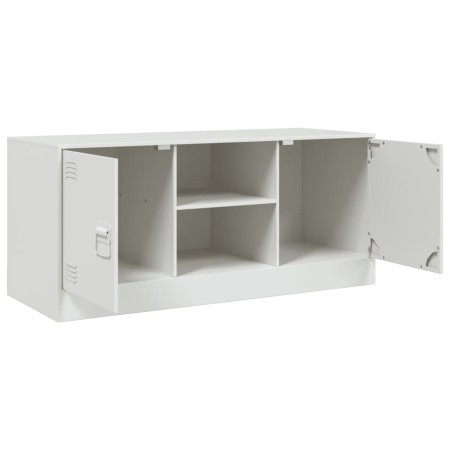 Mobile Porta TV Bianco 99x39x44 cm in Acciaio