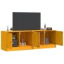 Mobili TV 2 pz Giallo Senape 67x39x44 cm in Acciaio