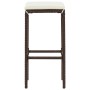 Set Bar Giardino 7pz Marrone Legno Massello Acacia e Polyrattan