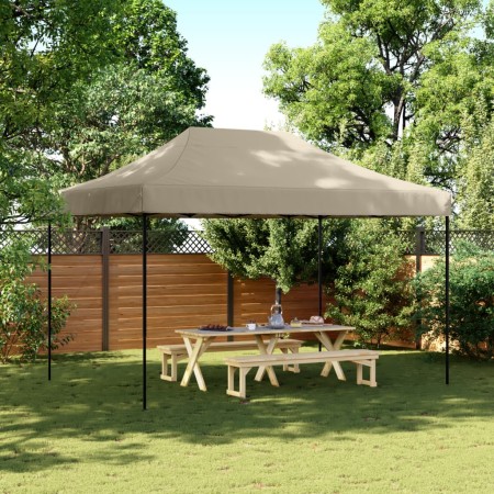 Tenda da Festa Pieghevole Pop-Up Tortora 410x279x315 cm