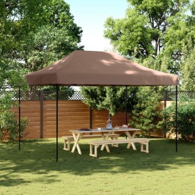 Tenda da Festa Pieghevole Pop-Up Marrone 410x279x315 cm