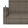 Panchina Dondolo Grigia 119x56x48 cm in Polyrattan