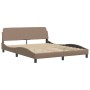 Letto con Materasso Cappuccino 160x200cm Similpelle