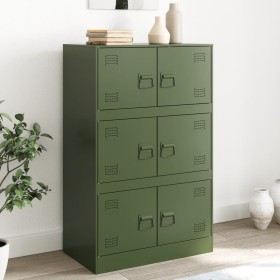 Credenza Verde Oliva 67x39x107 cm in Acciaio