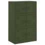 Credenza Verde Oliva 67x39x107 cm in Acciaio