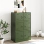 Credenza Verde Oliva 67x39x107 cm in Acciaio