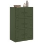 Credenza Verde Oliva 67x39x107 cm in Acciaio