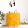 Credenza Giallo Senape 67x39x73 cm in Acciaio