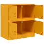 Credenza Giallo Senape 67x39x73 cm in Acciaio