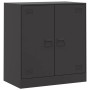 Credenza Nera 67x39x73 cm in Acciaio