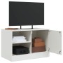 Mobile Porta TV Bianco 67x39x44 cm in Acciaio