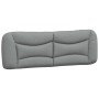 Letto con Materasso Grigio Chiaro160x200 cm Tessuto