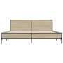 Giroletto Rovere Sonoma 180x200 cm in Legno Multistrato Metallo
