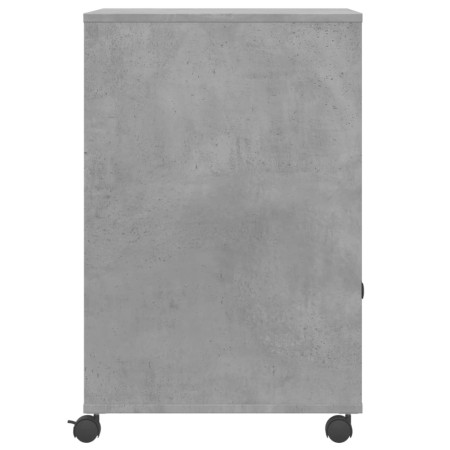 Supporto per Stampante con Ruote Grigio Cemento 60x48x74 cm