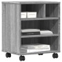 Supporto per Stampante con Ruote Grigio Sonoma 41x32x48 cm