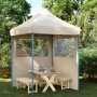 Tendone per Feste Pieghevole Pop-Up con 2 Pareti Beige