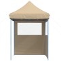 Tendone per Feste Pieghevole Pop-Up con 2 Pareti Beige