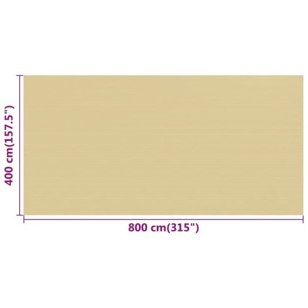 Tappeto da Tenda Beige 400x800 cm HDPE